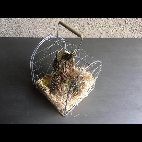 Sisal Rabbit, Bunny Dècor, Rabbit in Cage, Rabbit Home Dècor - Picture 5 of 8